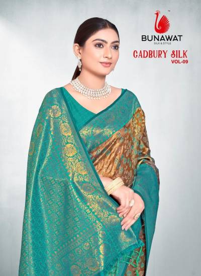 BUNAWAT CADBURY SILK VOL-09 1001 TO 1006 DESIGNER SILK SAREE WHOLESALER IN SURAT